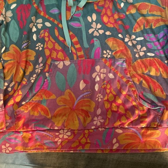 Anthropologie Farm Rio Magda Floral Hoodie Medium - Picture 6 of 9